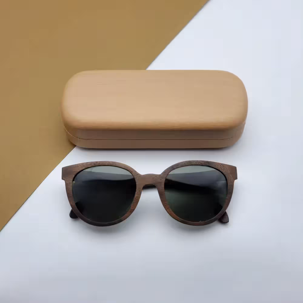 عینک چوبی دست‌ساز میدو مدل O035