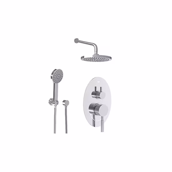 شیر حمام توکار شودر مدل روگن تیپ 3 ABS کروم