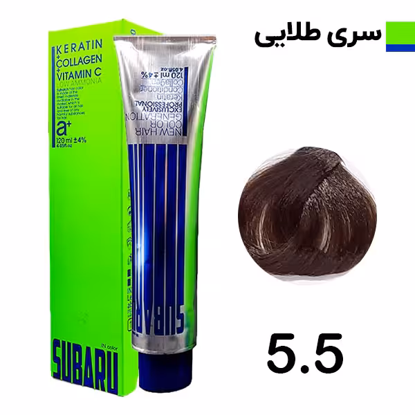 رنگ مو قهوه ای طلایی روشن سوبارو شماره 55
