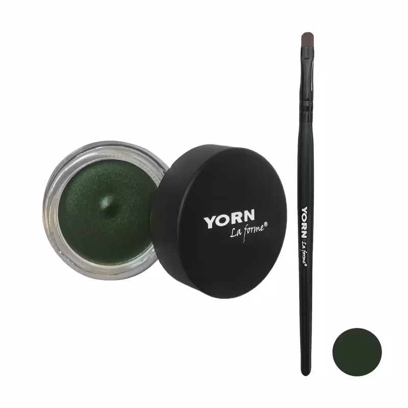 خط چشم ژله ای کاسه ای یورن رنگ سبز Yorn La Forme Green Gel Eyeliner