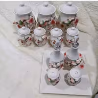 پا سماوری  سرامیکی گل برجسته 