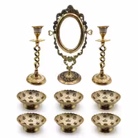 ست هفت سین برنجی آنتیک کد 1044