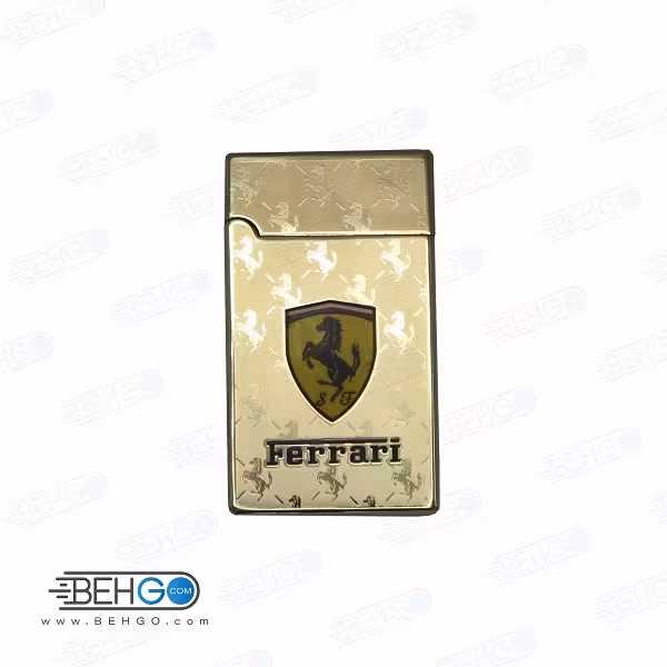 فندک رعد و برقی الکتریکی طرح فراری طلایی Electronic Cigarette Lighter
