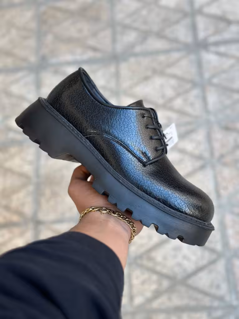 کفش لوفر زارا مشکی پوست ماری ( 1191 )