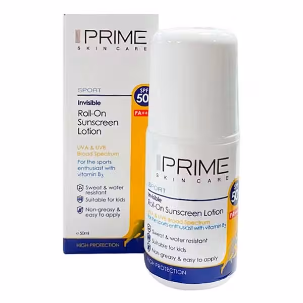 رول ضدآفتاب پریم مدل Spoert Invisible Roll-On حجم 50 میل