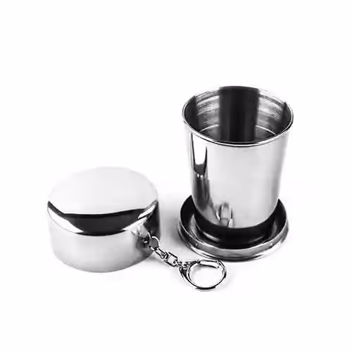 لیوان استیل مسافرتی مدل تاشو