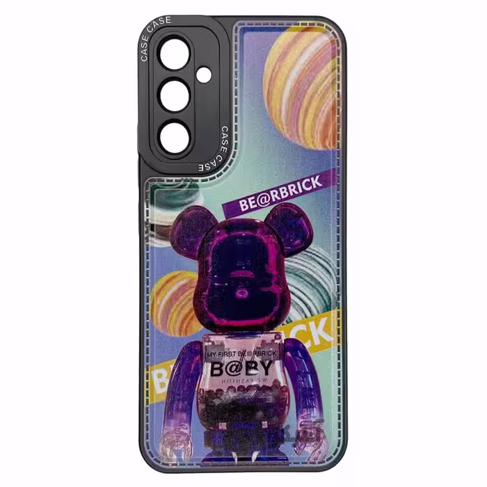 قاب فانتزی طرح دار بالشتی طرح BE@RBRICK مناسب برای Samsung A34-کد1175