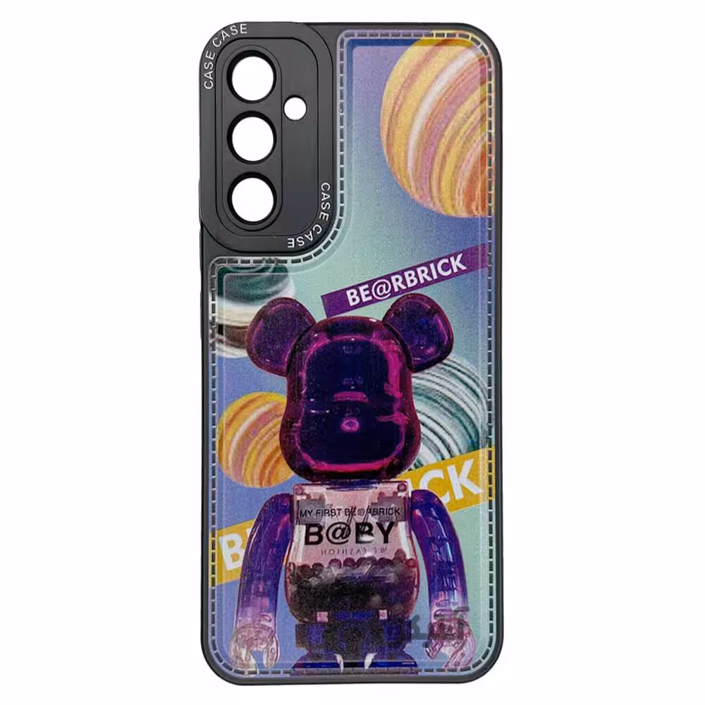 قاب فانتزی طرح دار بالشتی طرح BE@RBRICK مناسب برای Samsung A34-کد1175