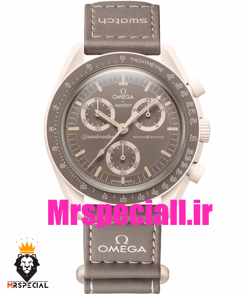 ساعت امگا سواچ ماموریت به زمین طوسی 020771 OmegaSwatch Moonswatch Mission On Earth Desert‏