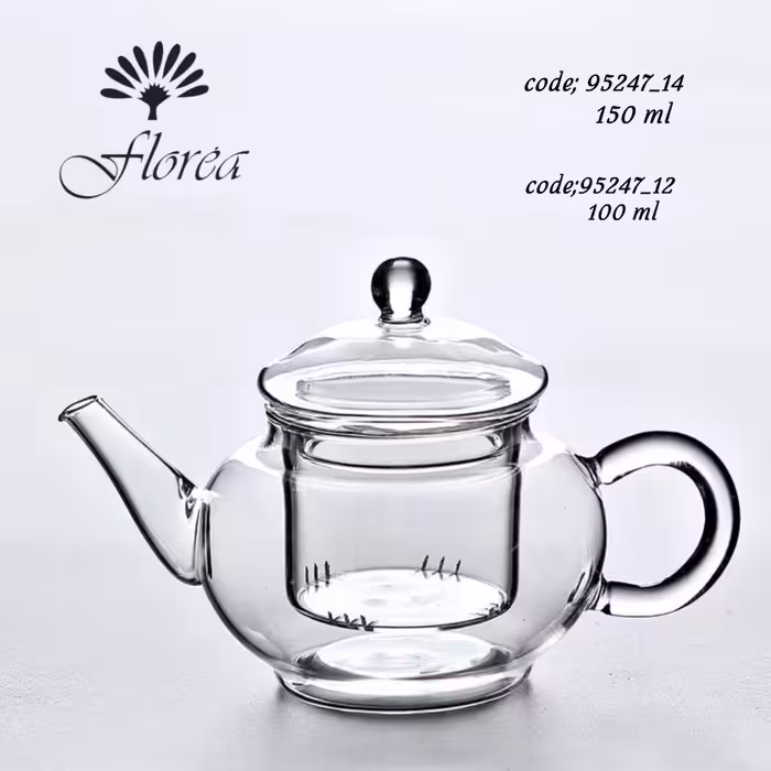 قوری زعفران ساده 100 میل کد 95247-12 فلورا