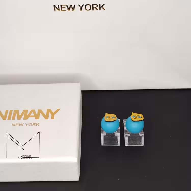 گوشواره نیمانی فیروزه ای