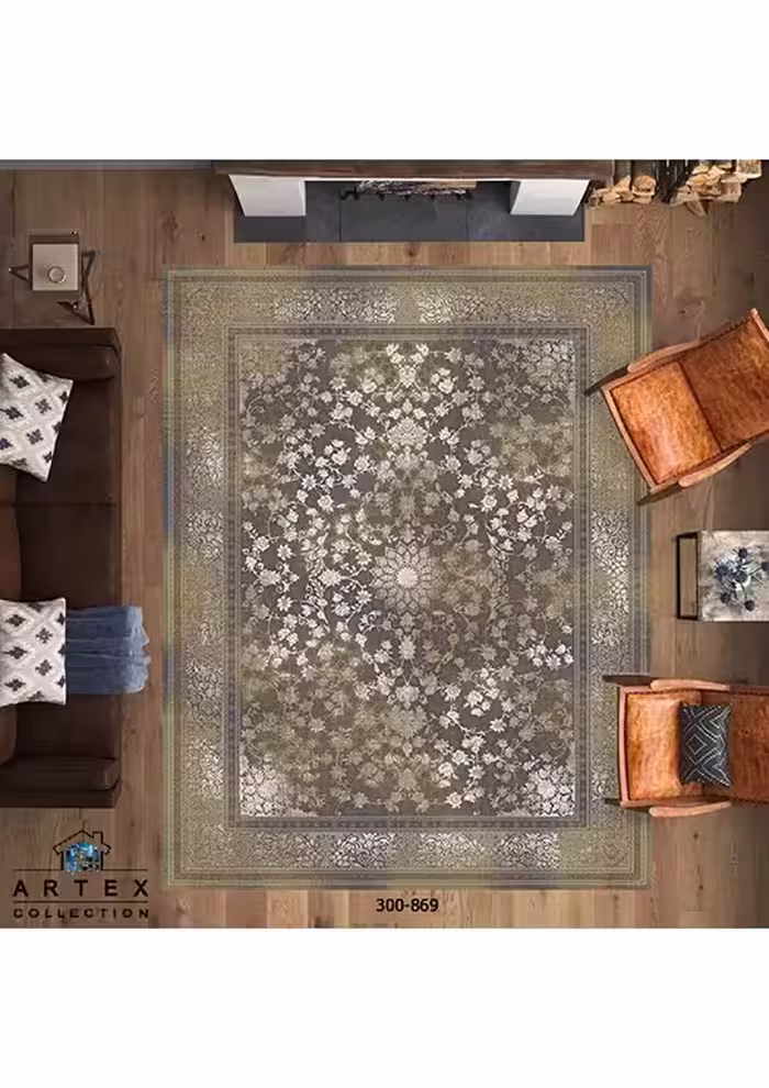 روفرشی کشدار مخمل شانل ترک(کشدوزی شده)-کد طرح 931