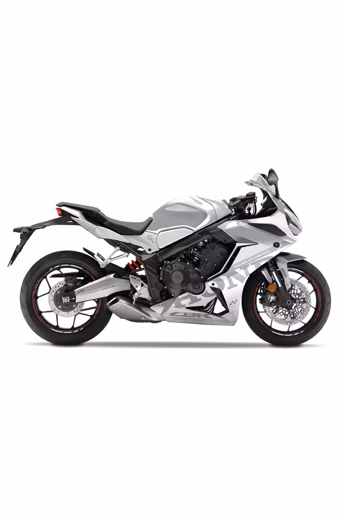 برچسب آرم و نوار شبرنگ قرمز مجموعه کیت گرافیکی LINE HONDA CBR 650 R 2019 2023 Run Grafik Shop
