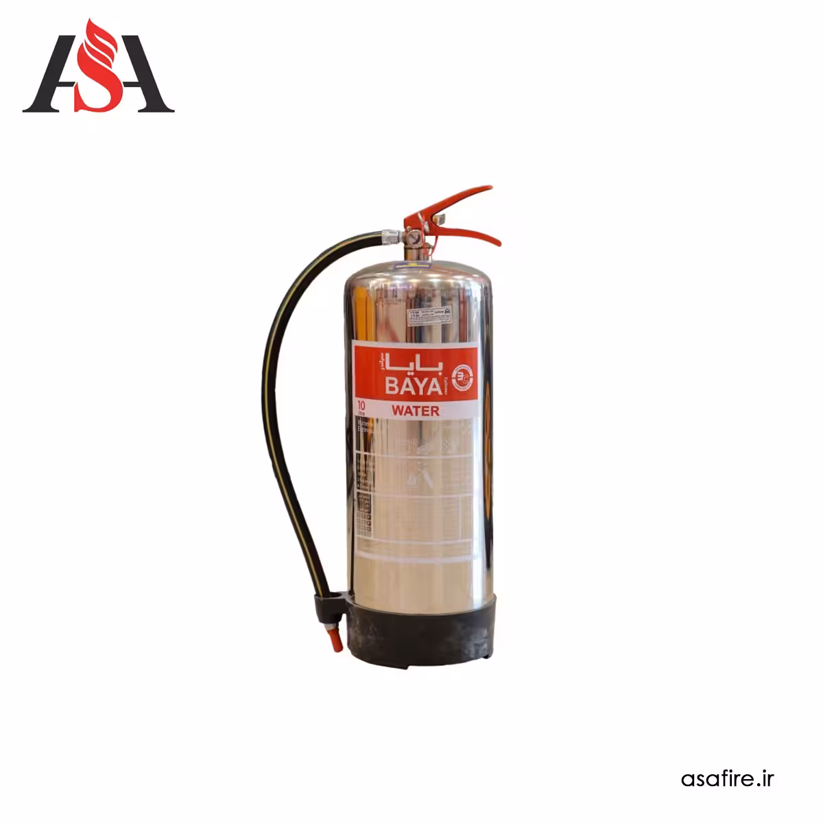 کپسول آتش نشانی 10 لیتری آب و گاز بدنه استیل بایا