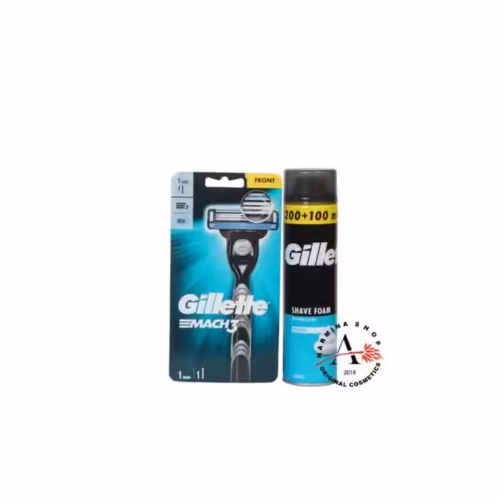 ست خودتراش با کف ریش ژیلت GILLETTE