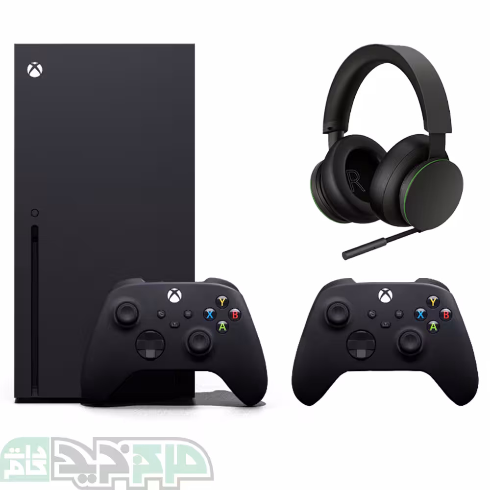 ایکس باکس سری ایکس با دسته مشکی و هدست بی سیم