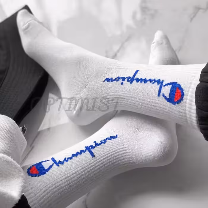 جوراب Champion ساقدار زمینه سفید اسپرت نخ پنبه