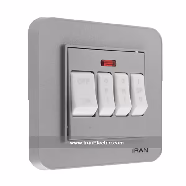 کلید کولر ارس رنگی نقره ای ایران الکتریک