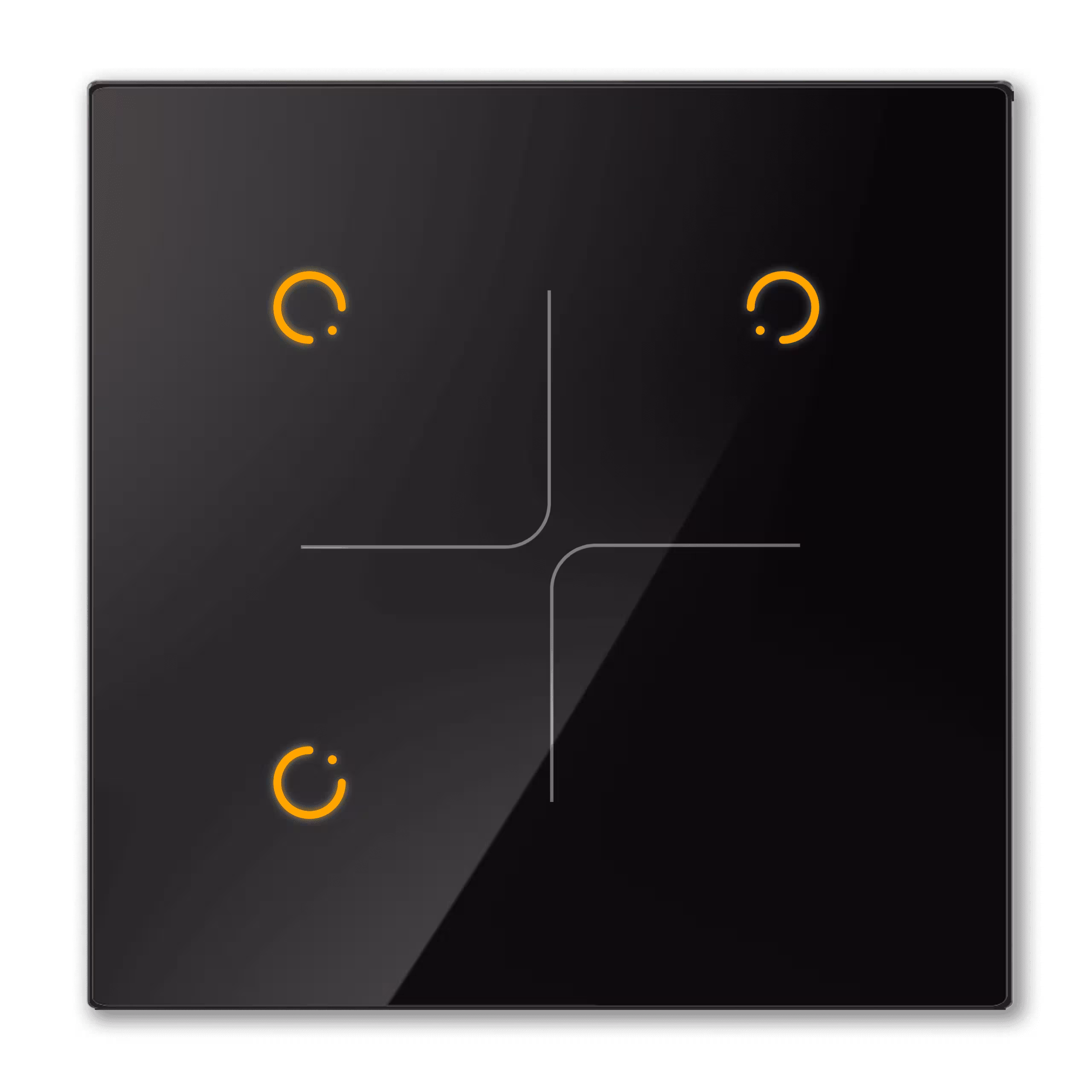 کلید سه پل لمسی (سفید ، مشکی)