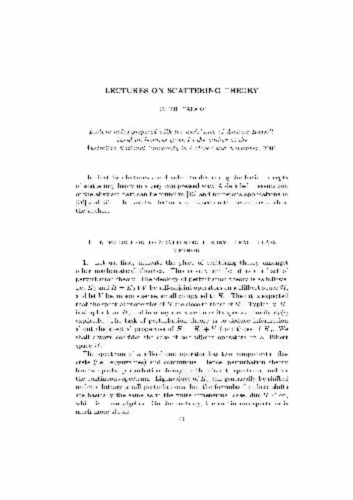 خرید و دانلود نسخه کامل کتاب Lectures on scattering theory