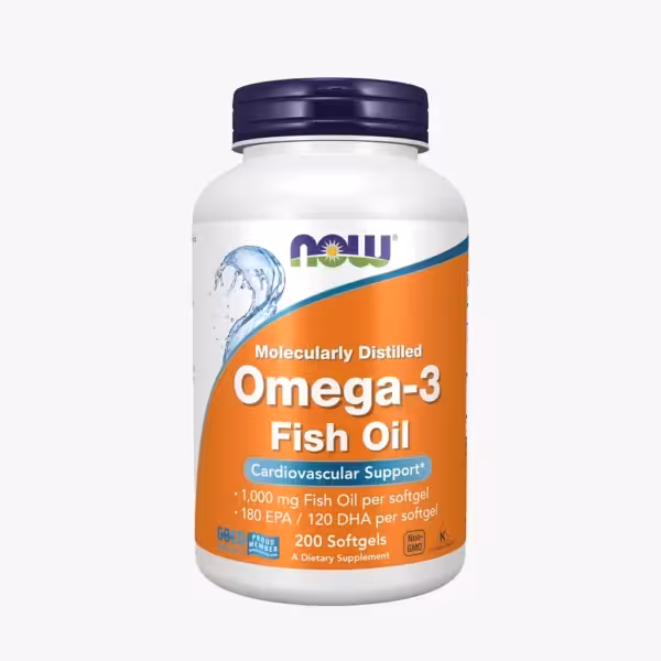 سافت ژل روغن ماهی امگا 3 ناو 200 عددی NOW Omega-3 Fish Oil