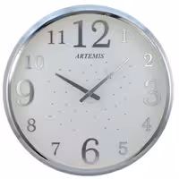 ساعت دیواری آرتمیس مدل 2000 سیلور (نقره ای) صفحه سفید