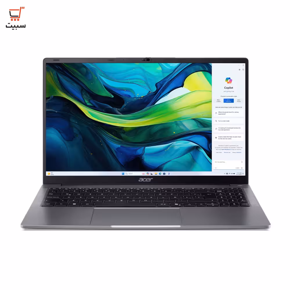 لپ تاپ 15.6 اینچی ایسر مدل Aspire Lite AL15-32P-C8T3 Celeron N4500 8G 256SSD Intel FHD