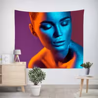 پوستر پارچه ای طرح بکدراپ آرایشی کد 03