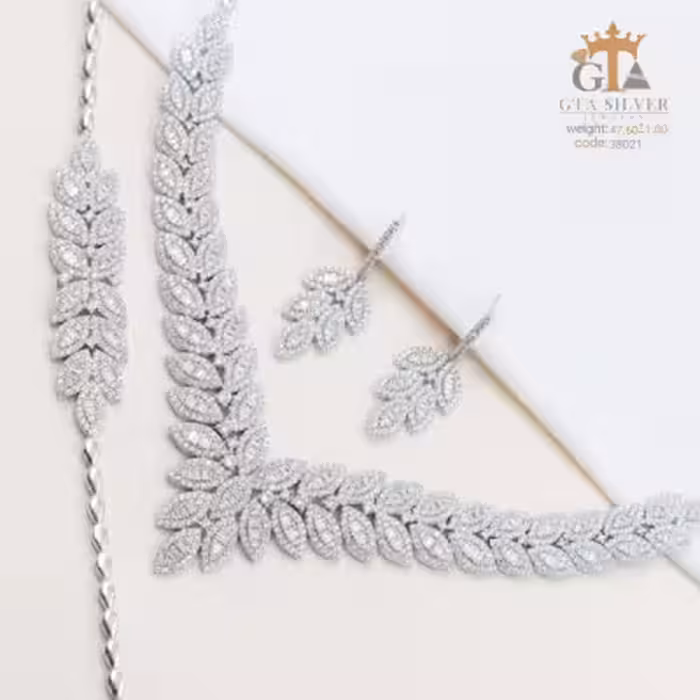 سرویس نقره درشت مدل گندمی مجلسی و شیک عیار 925 کد 38021