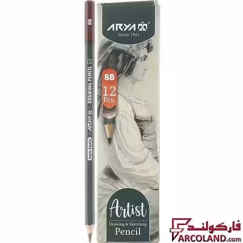 مداد طراحی 8B آریا طرح آرتیست Artist 3507 بسته 12 عددی