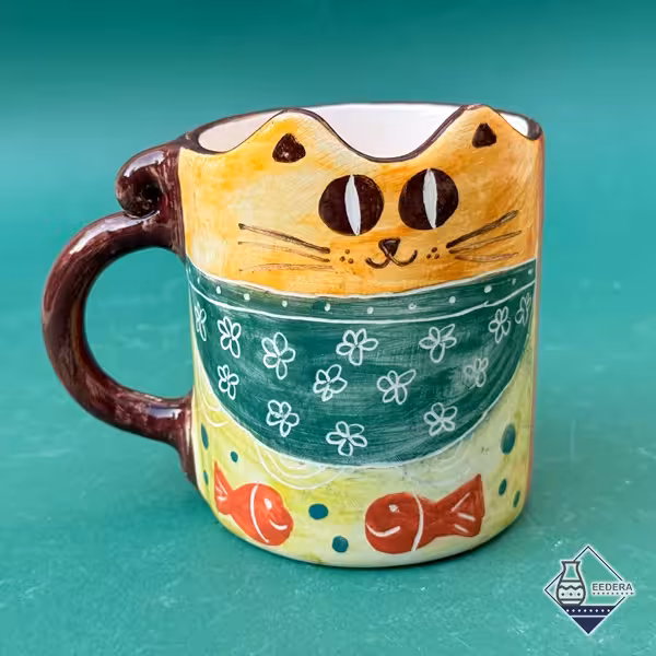 ماگ پیشول (گربه) طرح شانزده