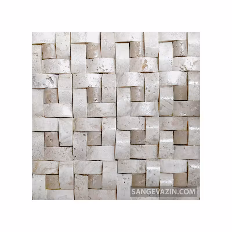 سنگ آنتیک حصیر بافت کرم