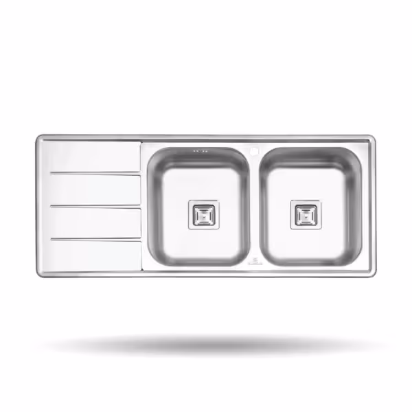 سینک ظرفشویی نیمه فانتزی توکار پرنیان استیل مدل PS 2210