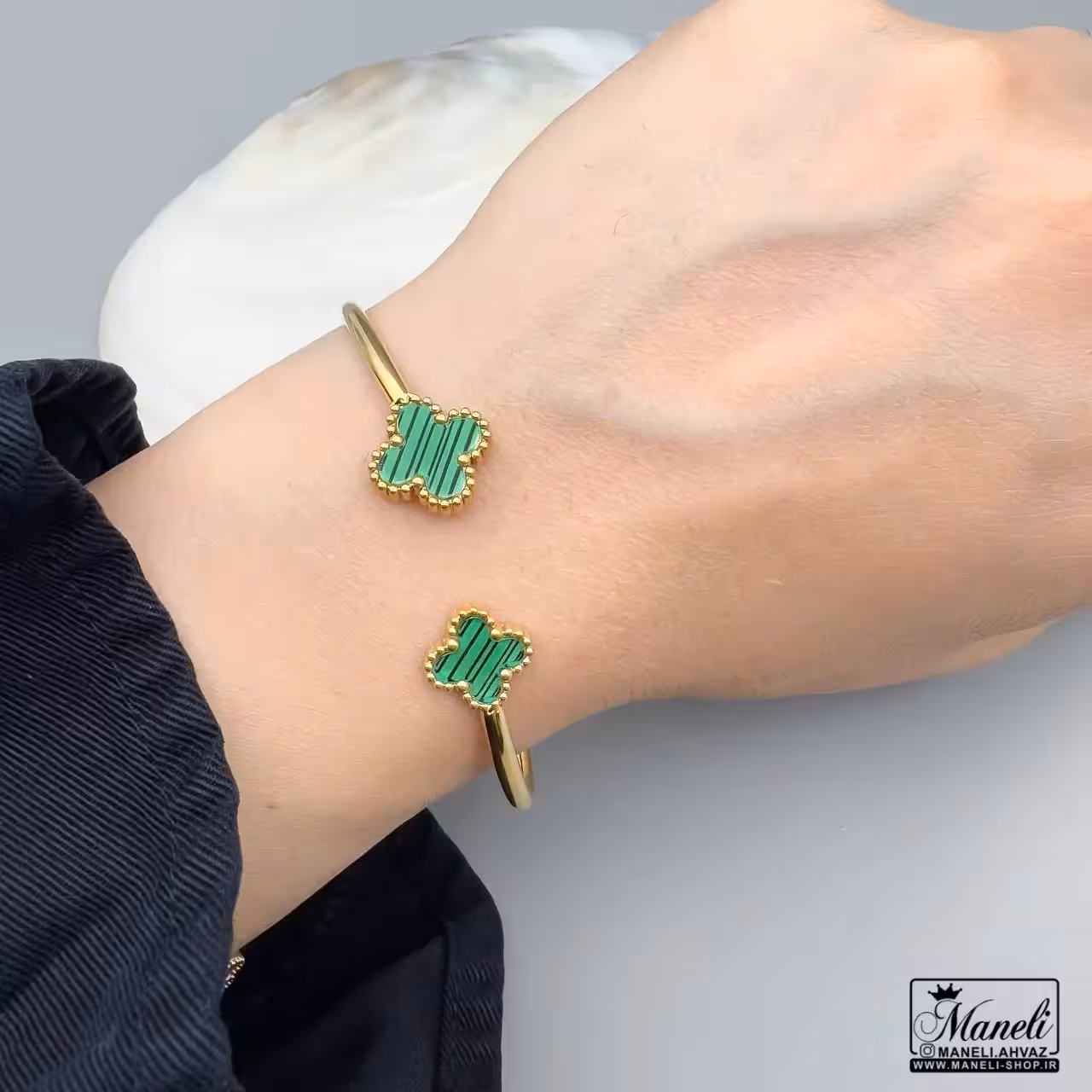 دستبند النگویی ونکلیف سبز | استیل – رنگ ثابت 14040116