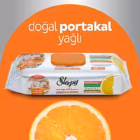 دستمال مرطوب چربی زدا اسلیپی مخصوص آشپزخانه و سطوح با رایحه پرتقال 50 عددی