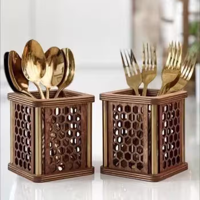 جاقاشقی چوبی نرده طلایی
