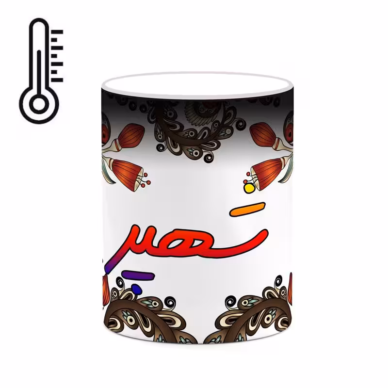 ماگ حرارتی   اسم شهپر  سنتی گل و بته کد mgh45885