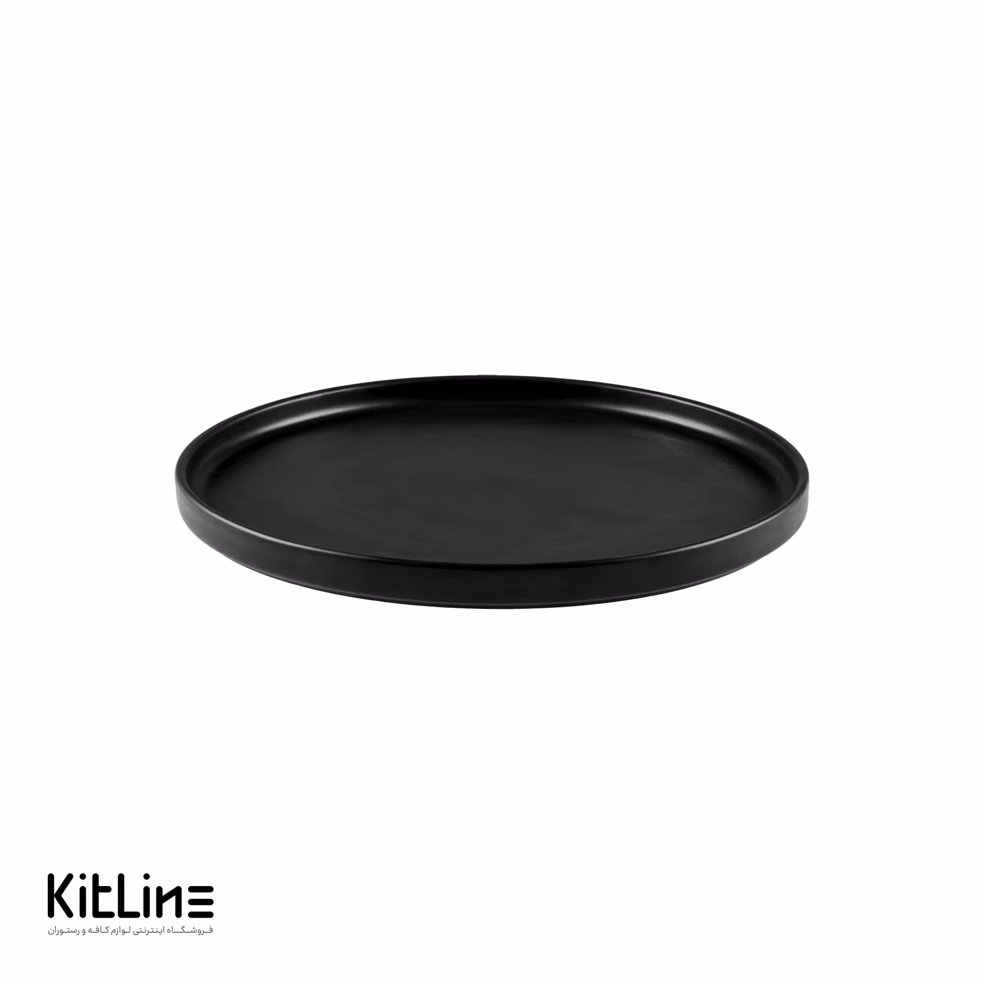 بشقاب پرسلین 30 سانتیمتری مشکی آرتیزان مدل کفا