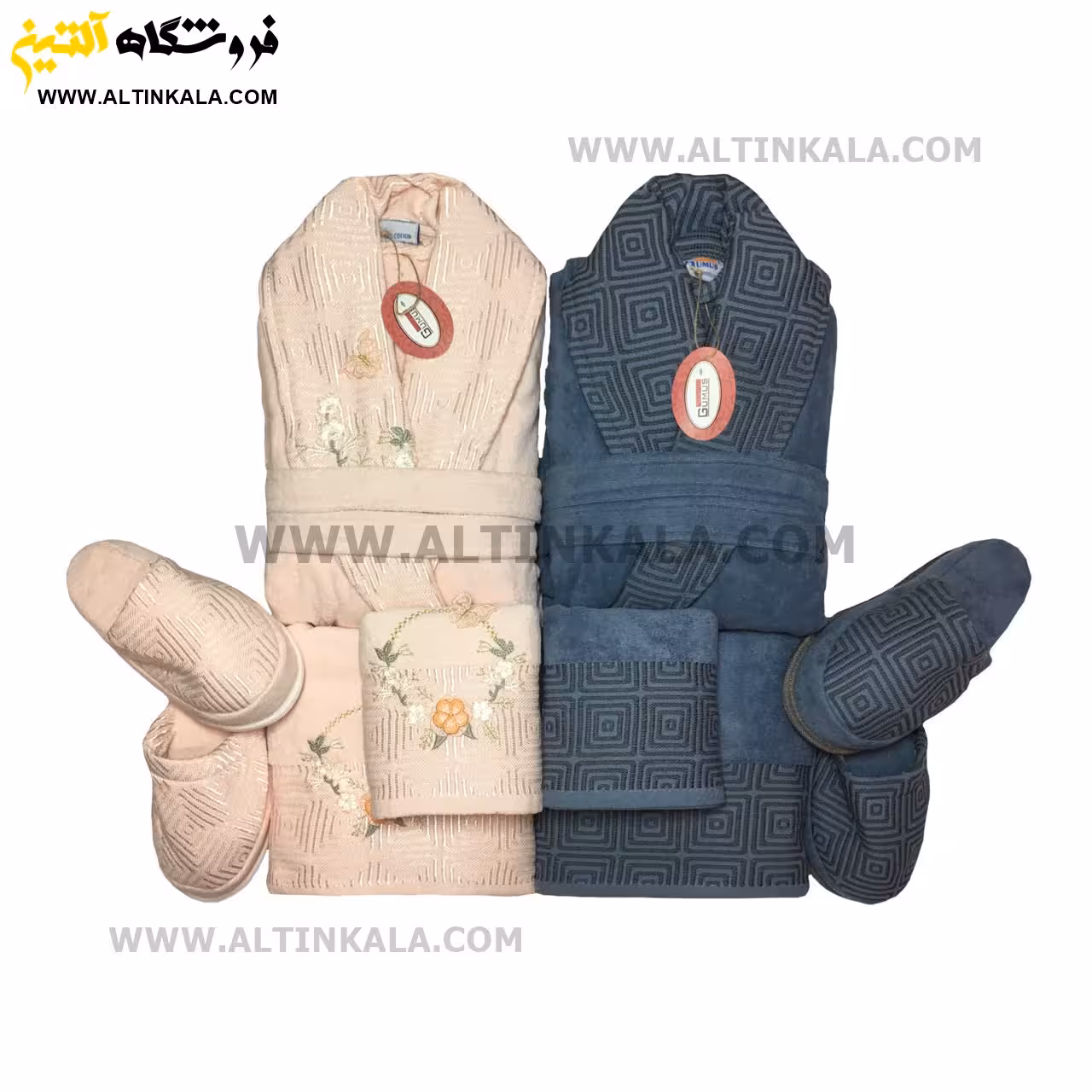 سرویس حوله عروس و داماد 10تکه گلدوزی برند GUMUS