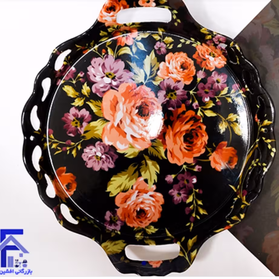 سینی ملامین گرد دسته دار کد 4014