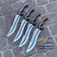 چاقو شکاری سفارشی چهل ساkتی دسته رزین اپوکسی | کلکسیونی اما تیز و کاربردی