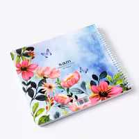 دفتر خط دار مربعی طرح گل سم (s.a.m)