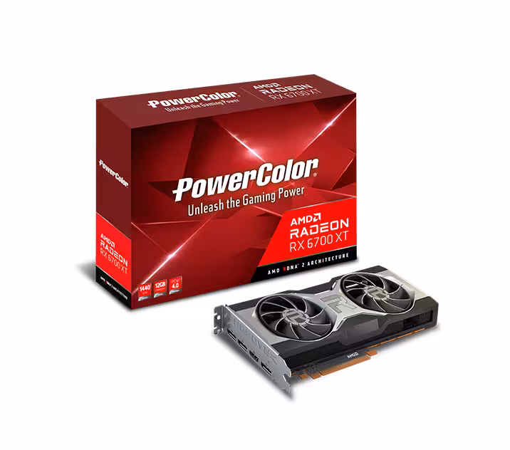 کارت گرافیک استوک پاورکالر RADEON RX 6700 XT ظرفیت 12 گیگابایت