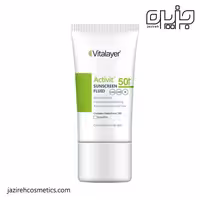 فلوئید ضد آفتاب بی رنگ پوست مختلط و چرب اکتیویت SPF50 ویتالایر