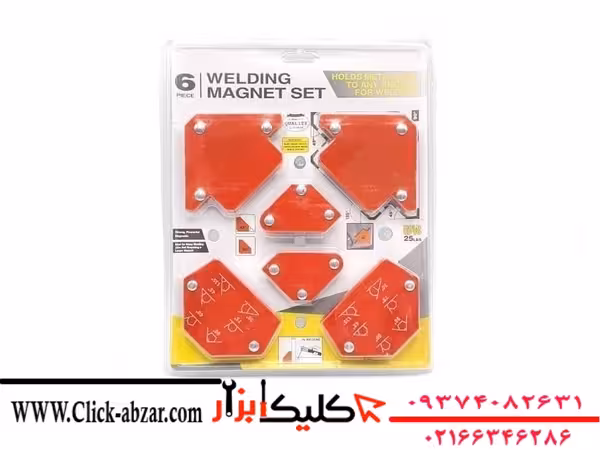 گونیا جوشکاری مدل WELDING-MAGNET-6 PC مجموعه 6 عددی