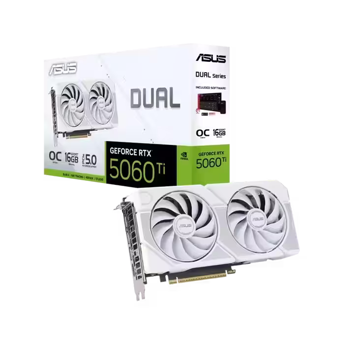 ASUS Dual RTX5060Ti O16G WH | طراحی جمع‌وجور 2.5 اسلات
