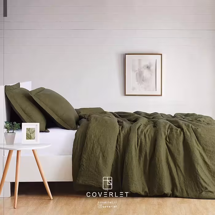 روتختی سبز لجنی سفید ساده