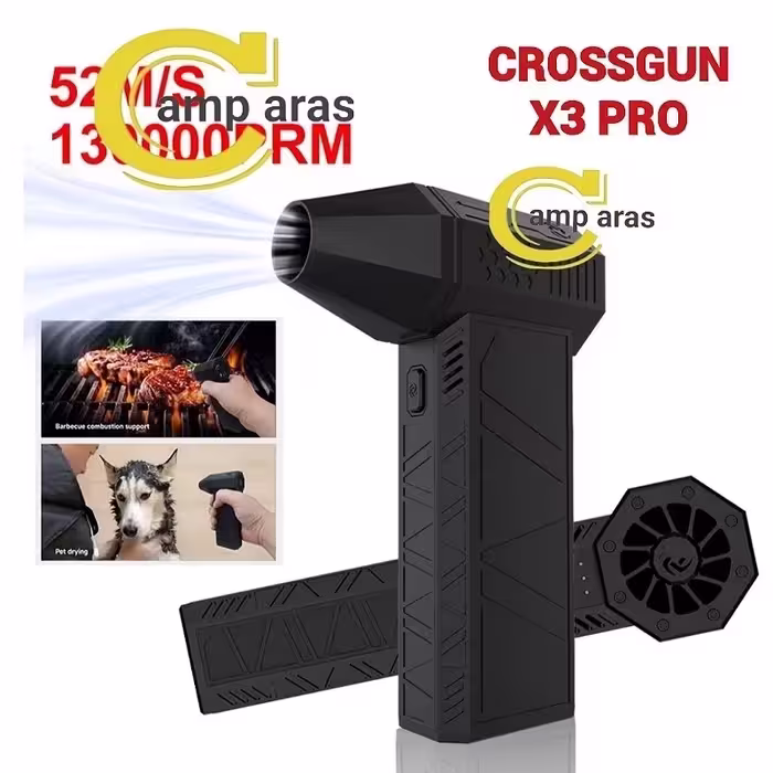 جت فن شارژی چراغ‌دار کراس گان Crossgun مدل X3 Pro