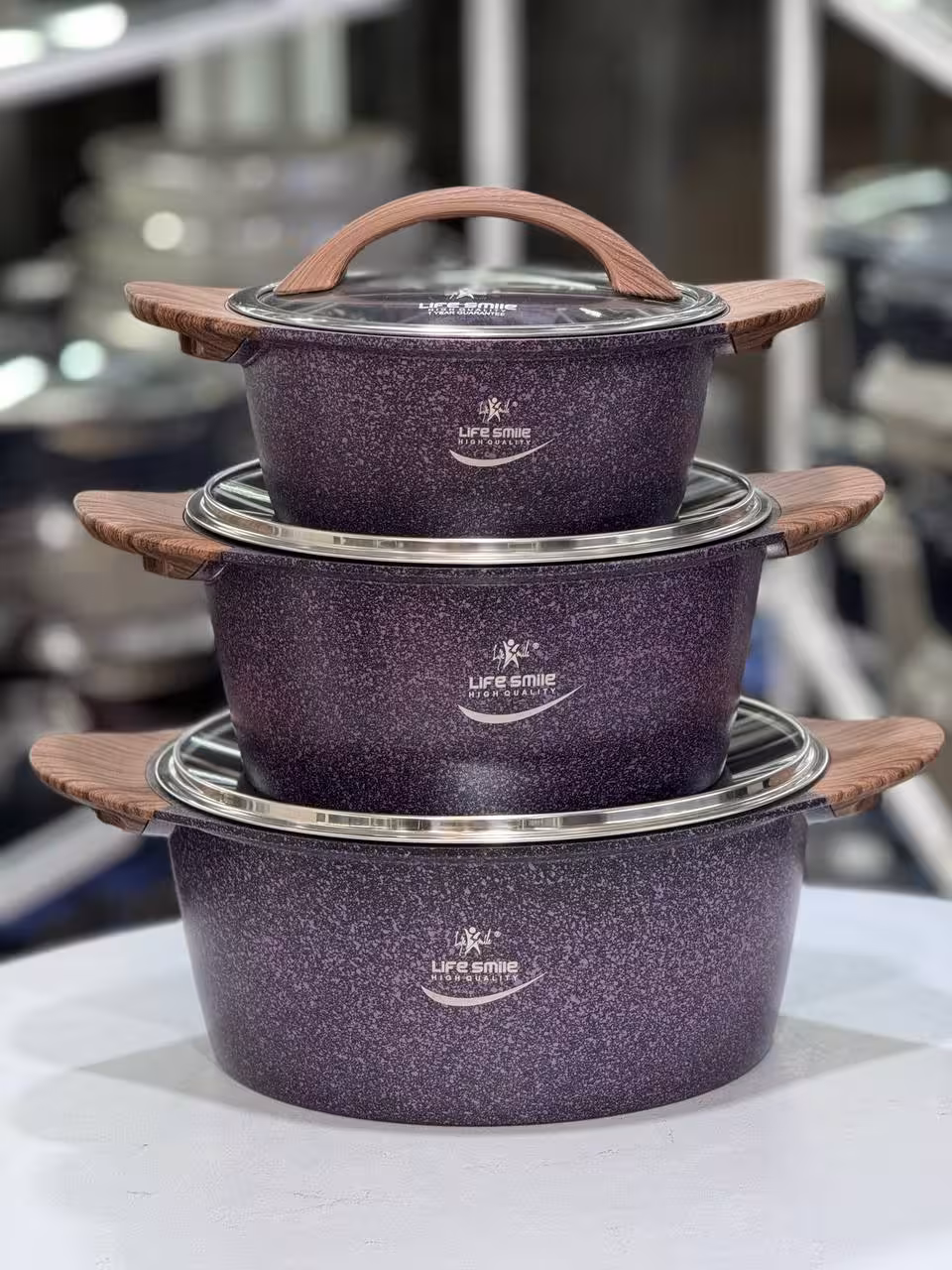ست قابلمه 20-24-28 گرانیت لایف اسمایل P5
