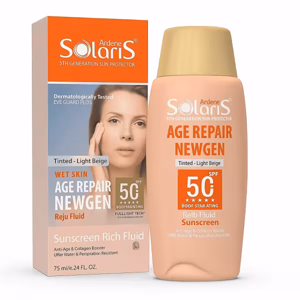 ضد افتاب رنگی سولاریس آردن اس پی اف 50 رنگ بژ روشن 75 میلی لیتر ضد چروک انواع پوست